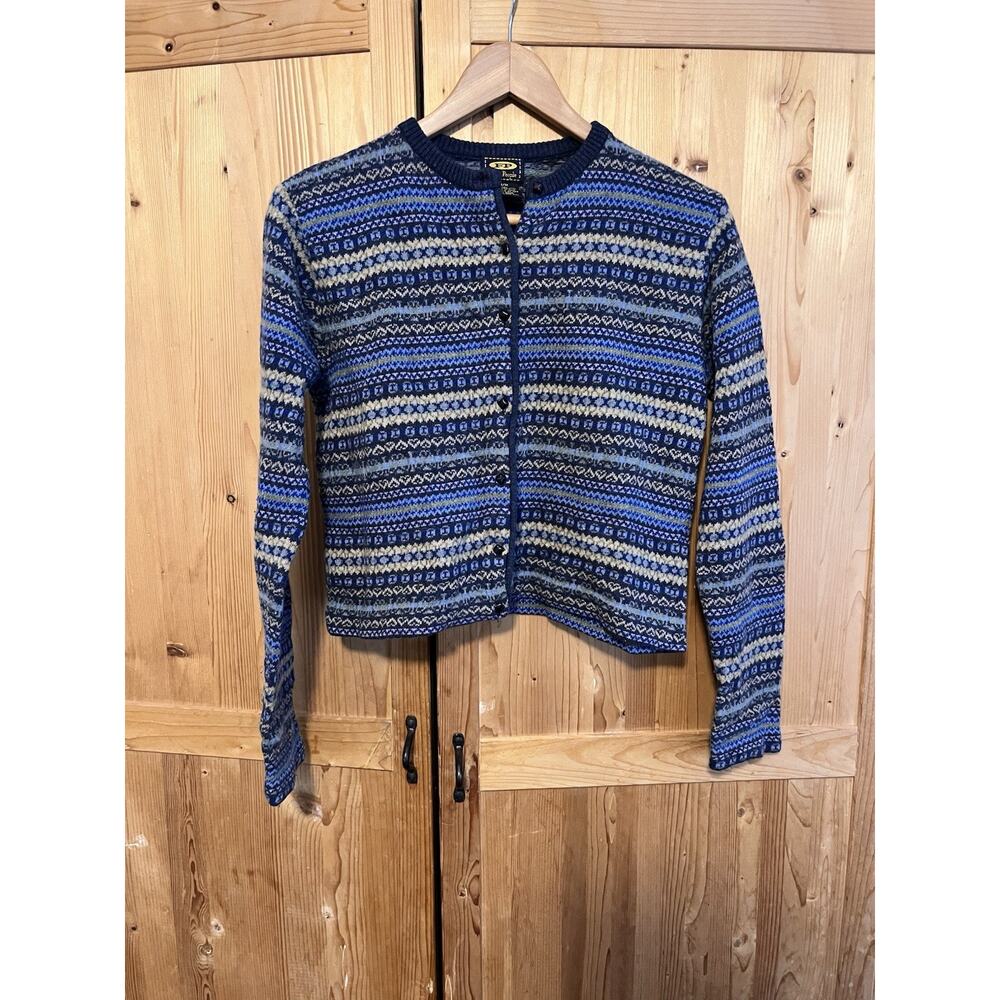 Vintage FREE PEOPLE Cardigan Sweater 100% Lambswool Size M